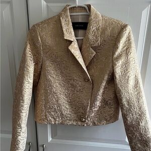 Zara Metallic Gold Blazer